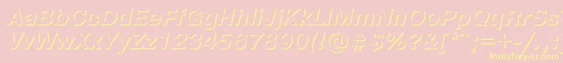 Pgs76C Font – Yellow Fonts on Pink Background