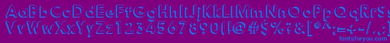 Nanami3DMedium Font – Blue Fonts on Purple Background