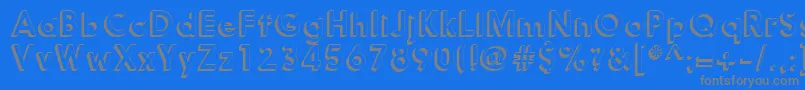 fuente Nanami3DMedium – Fuentes Grises Sobre Fondo Azul