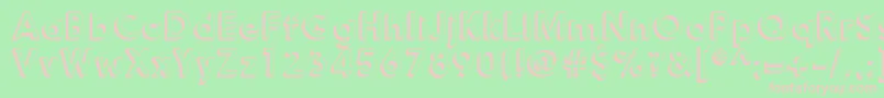 Nanami3DMedium Font – Pink Fonts on Green Background