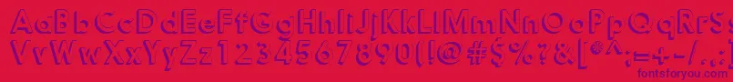 Nanami3DMedium Font – Purple Fonts on Red Background