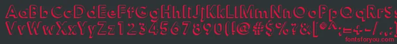 Nanami3DMedium Font – Red Fonts on Black Background