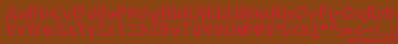 Nanami3DMedium Font – Red Fonts on Brown Background