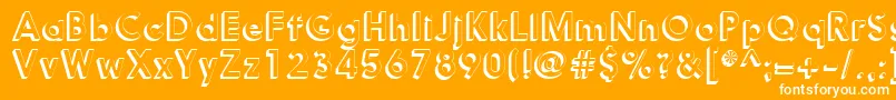 Nanami3DMedium Font – White Fonts on Orange Background