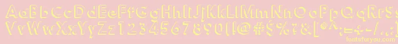 Nanami3DMedium Font – Yellow Fonts on Pink Background