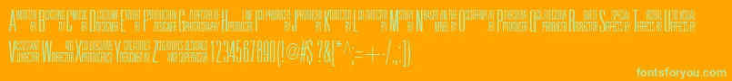 UniAcc Font – Green Fonts on Orange Background