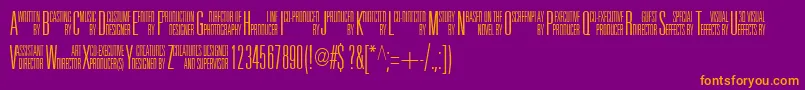 fuente UniAcc – Fuentes Naranjas Sobre Fondo Morado