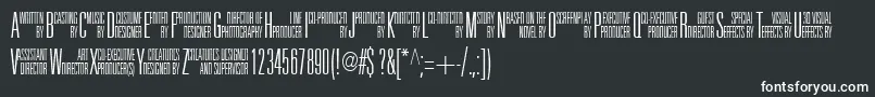 フォントUniAcc – 黒い背景に白い文字