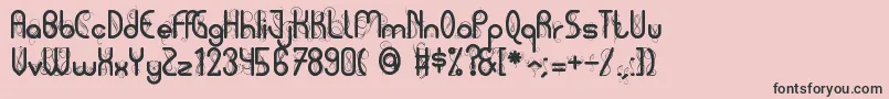 More about Pycuafodi Font Pycuafodi Font – Black Fonts on Pink Background