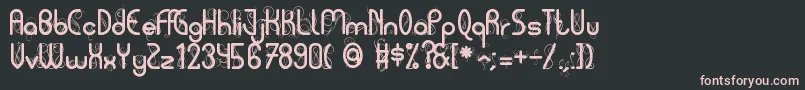 Pycuafodi Font – Pink Fonts on Black Background