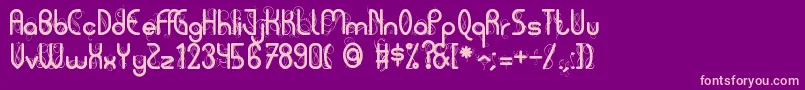 Pycuafodi Font – Pink Fonts on Purple Background