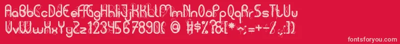 Pycuafodi Font – Pink Fonts on Red Background