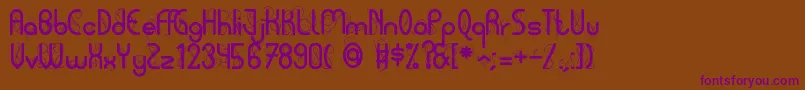 Pycuafodi Font – Purple Fonts on Brown Background