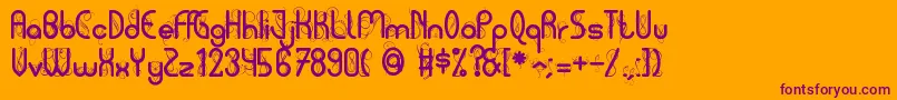 Pycuafodi Font – Purple Fonts on Orange Background
