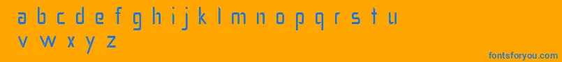 Salient Font – Blue Fonts on Orange Background