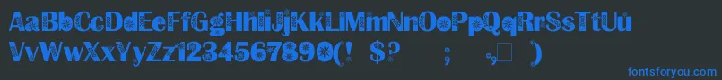 MilleniumStar-Schriftart – Blaue Schriften auf schwarzem Hintergrund