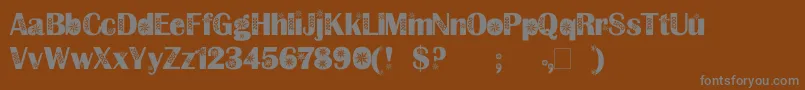 MilleniumStar Font – Gray Fonts on Brown Background