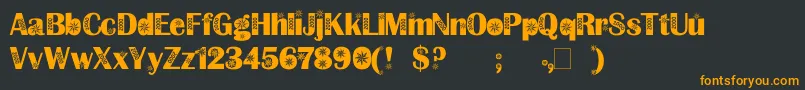 MilleniumStar Font – Orange Fonts on Black Background