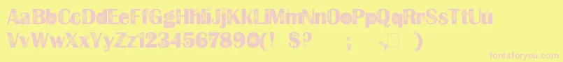 MilleniumStar Font – Pink Fonts on Yellow Background