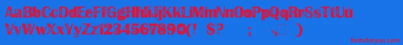 MilleniumStar Font – Red Fonts on Blue Background