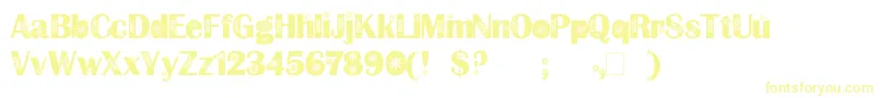 MilleniumStar Font – Yellow Fonts on White Background