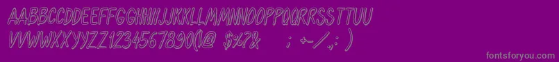 OhmariaShadowItalic Font – Gray Fonts on Purple Background