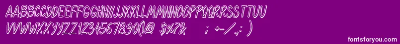 OhmariaShadowItalic Font – White Fonts on Purple Background