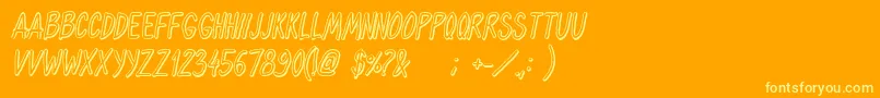 OhmariaShadowItalic Font – Yellow Fonts on Orange Background