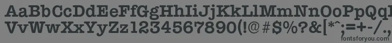 TypewriterserialBold Font – Black Fonts on Gray Background