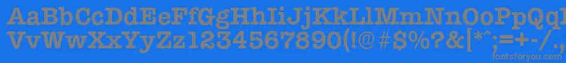 TypewriterserialBold Font – Gray Fonts on Blue Background