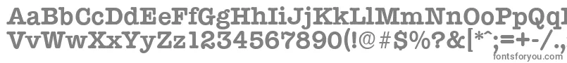 フォントTypewriterserialBold – 灰色のフォント