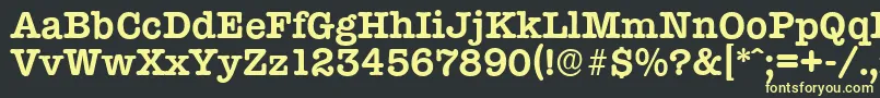 TypewriterserialBold Font – Yellow Fonts on Black Background
