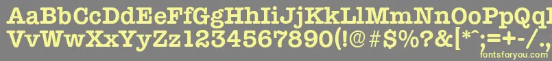 Шрифт TypewriterserialBold – жёлтые шрифты на сером фоне