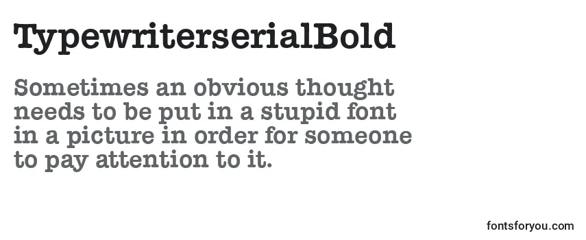TypewriterserialBold Font