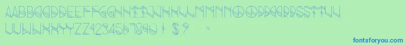 Grind-fontti – siniset fontit vihreällä taustalla