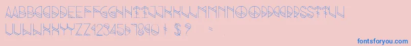 Grind-fontti – siniset fontit vaaleanpunaisella taustalla