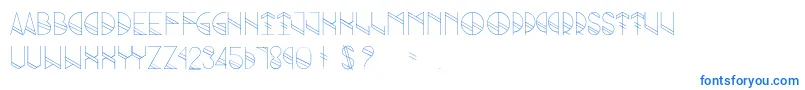 Grind-fontti – siniset fontit valkoisella taustalla