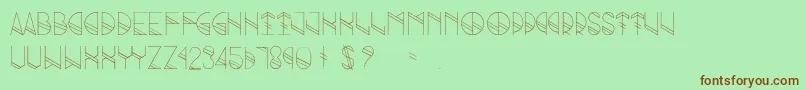 フォントGrind – 緑の背景に茶色のフォント