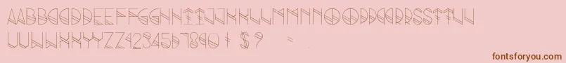 Grind-fontti – ruskeat fontit vaaleanpunaisella taustalla