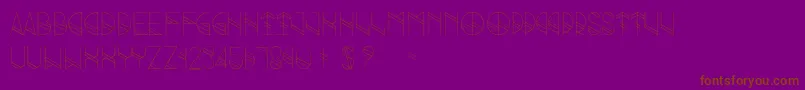 フォントGrind – 紫色の背景に茶色のフォント