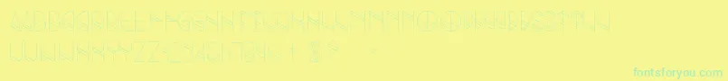 フォントGrind – 黄色い背景に緑の文字