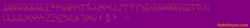 Grind-fontti – oranssit fontit violetilla taustalla