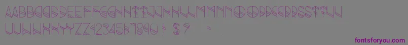 Grind-fontti – violetit fontit harmaalla taustalla