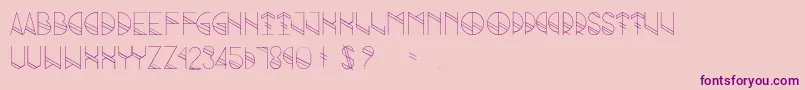 Grind-fontti – violetit fontit vaaleanpunaisella taustalla