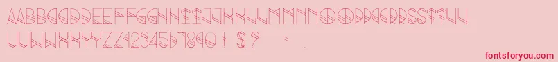 Grind-fontti – punaiset fontit vaaleanpunaisella taustalla