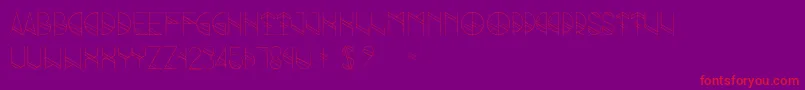 Grind-Schriftart – Rote Schriften auf violettem Hintergrund