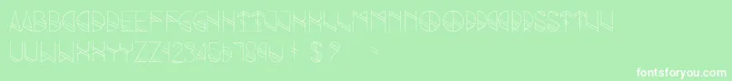 Grind Font – White Fonts on Green Background