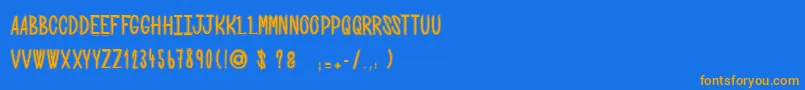 SpookyNight Font – Orange Fonts on Blue Background