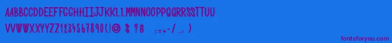 SpookyNight Font – Purple Fonts on Blue Background