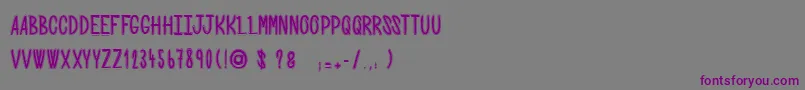 Шрифт SpookyNight – фиолетовые шрифты на сером фоне